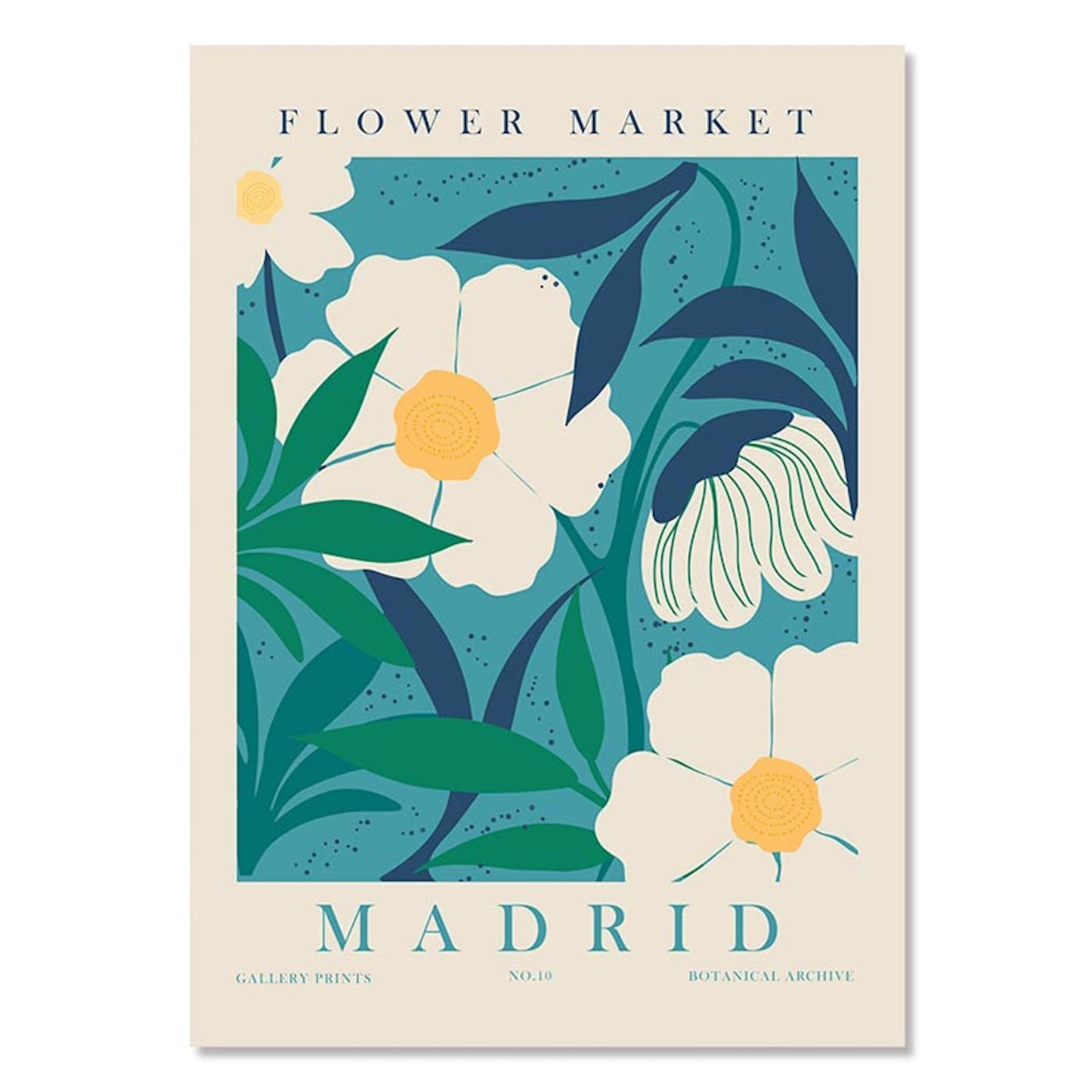Poster Blumen Markt Botanische Bilder New York Paris Madrid London und Amsterdam als Deko Print ohne Rahmen-6