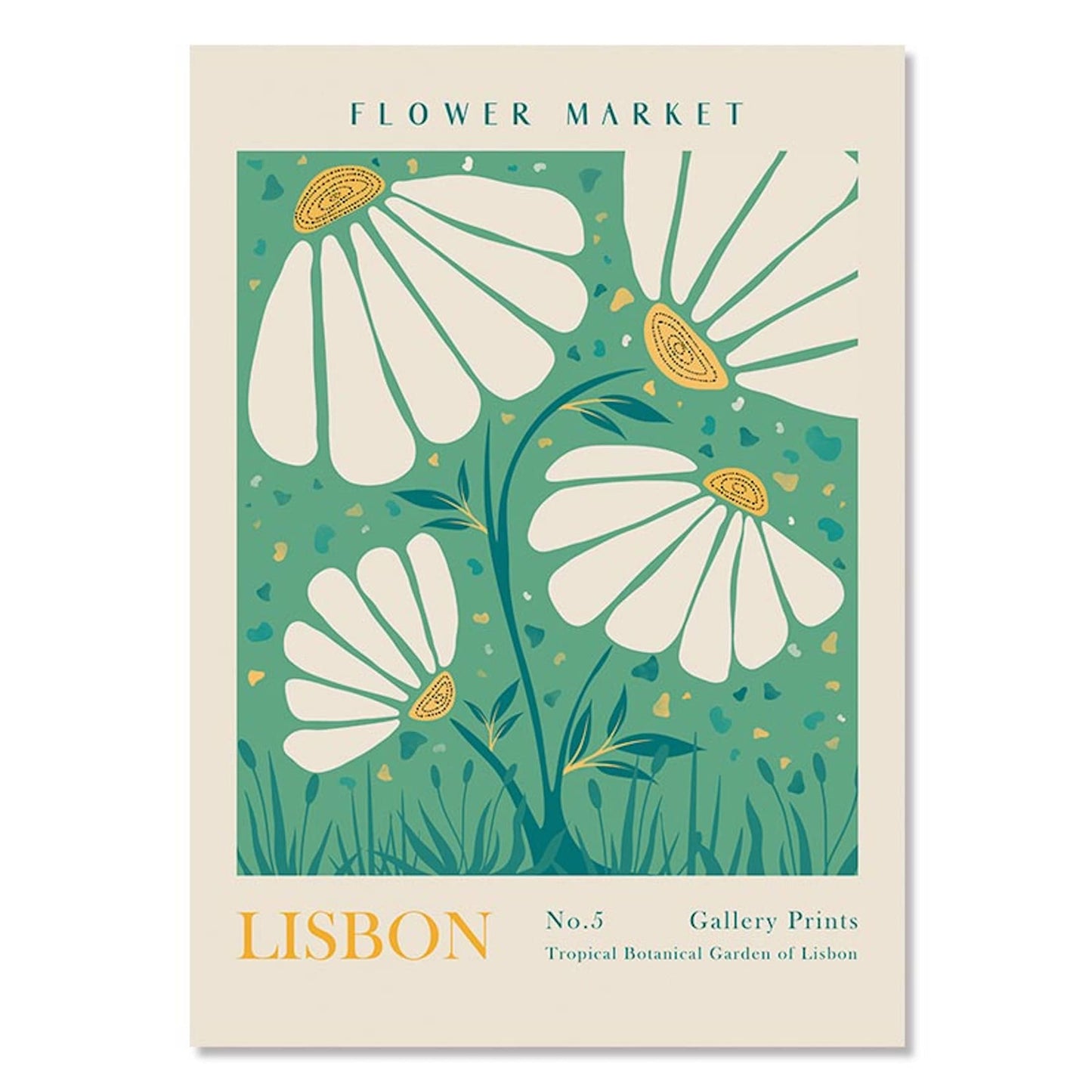 Poster Blumen Markt Botanische Bilder New York Paris Madrid London und Amsterdam als Deko Print ohne Rahmen-5