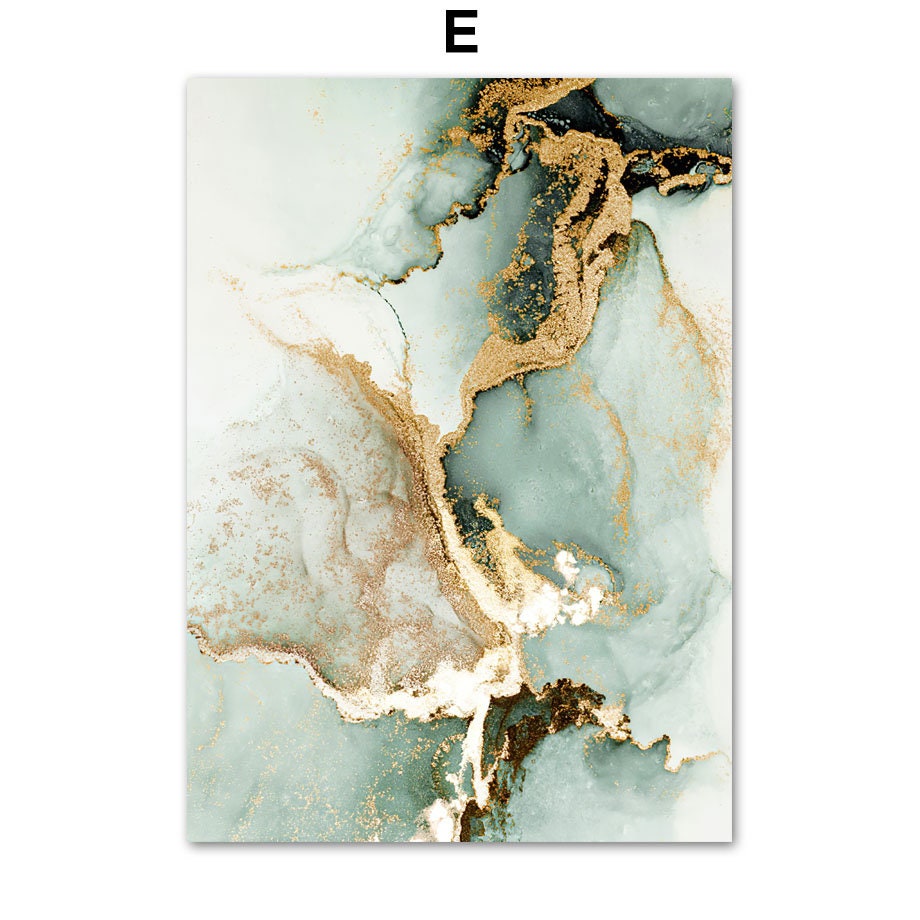 Poster Strand Wellen Zuhause Gold I Wandbilder Wohnzimmer & Schlafzimmer I Deko Print Bilder I ohne Rahmen-6