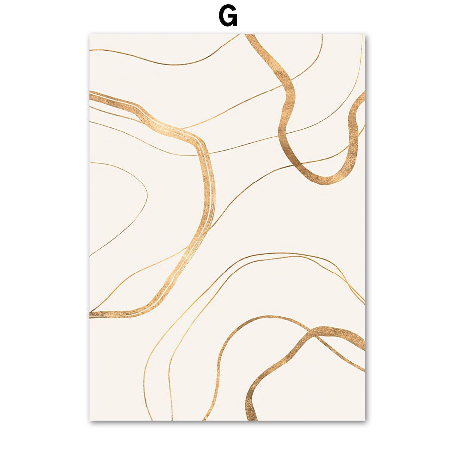 Poster Strand Wellen Zuhause Gold I Wandbilder Wohnzimmer & Schlafzimmer I Deko Print Bilder I ohne Rahmen-8