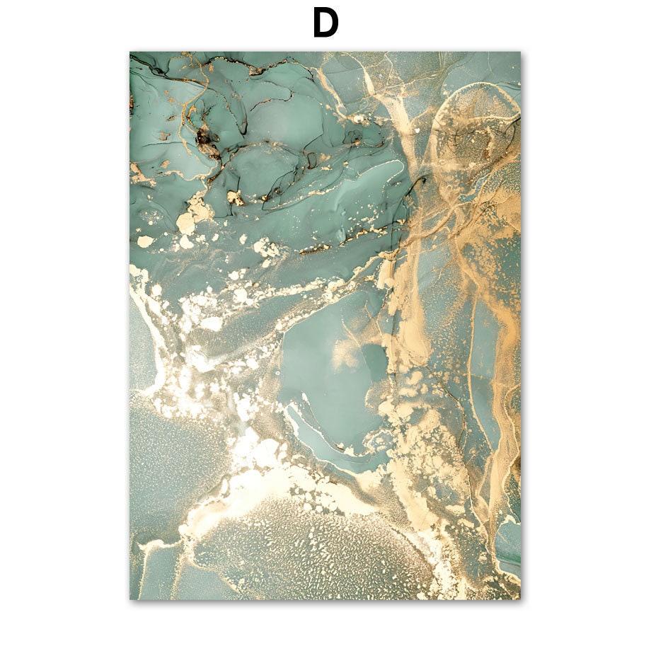 Poster Strand Wellen Zuhause Gold I Wandbilder Wohnzimmer & Schlafzimmer I Deko Print Bilder I ohne Rahmen-5