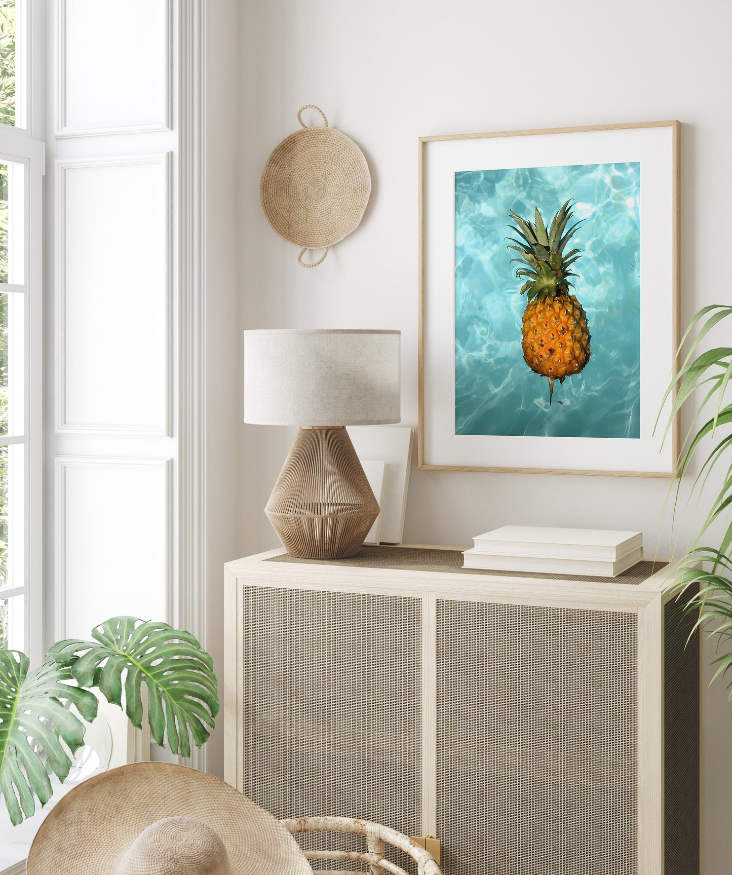 Poster Urlaub Ananas Pool Strand Surfbrett Buggy Wassermelone I Bilder Wohnzimmer & Schlafzimmer I Wand Deko I Kunst Druck ohne Rahmen-5
