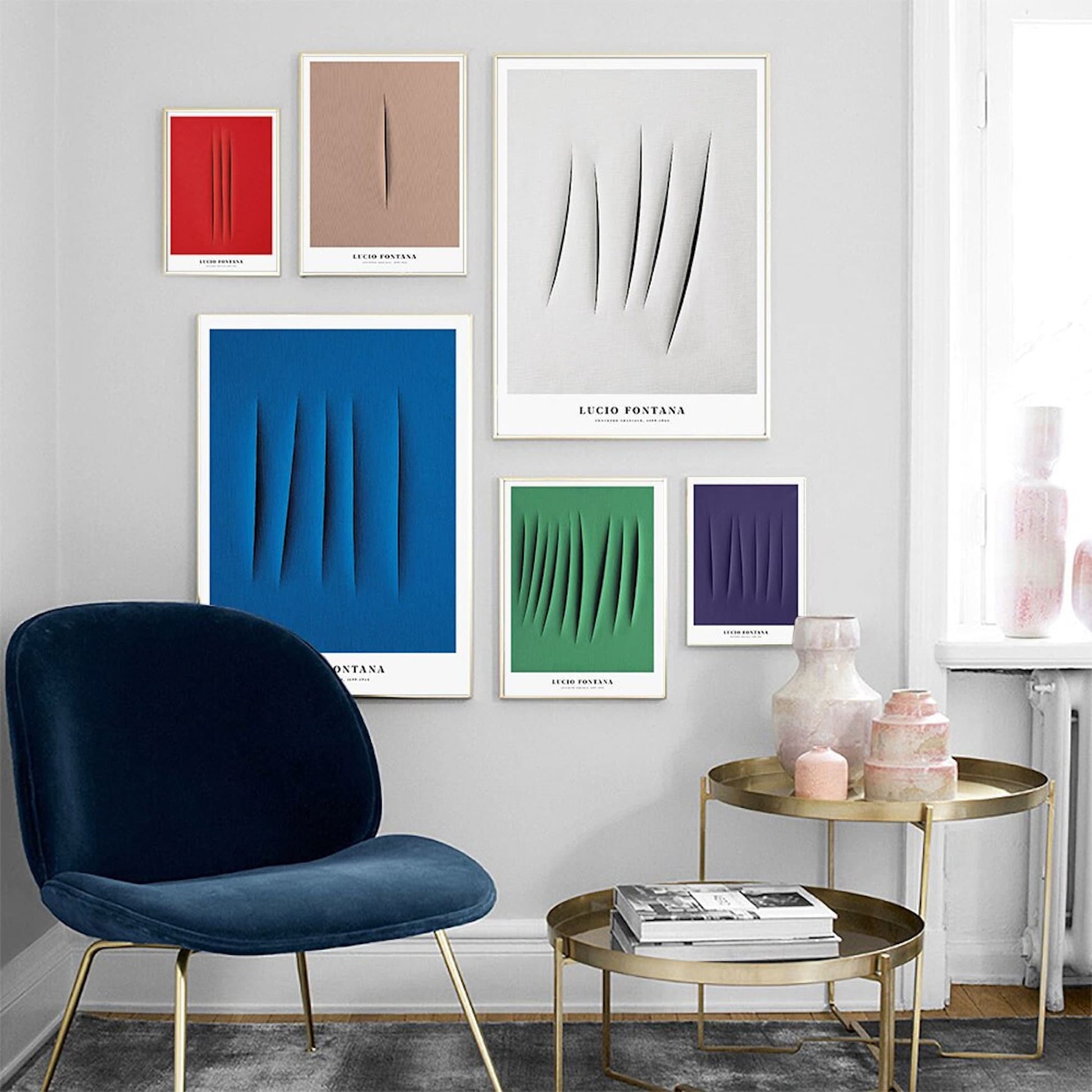 Poster Farben Cut Stoff Optik| Bilder Wohnzimmer | Wandbilder Schlafzimmer | Deko Print ohne Rahmen | Bilder Set Kunstdruck-2
