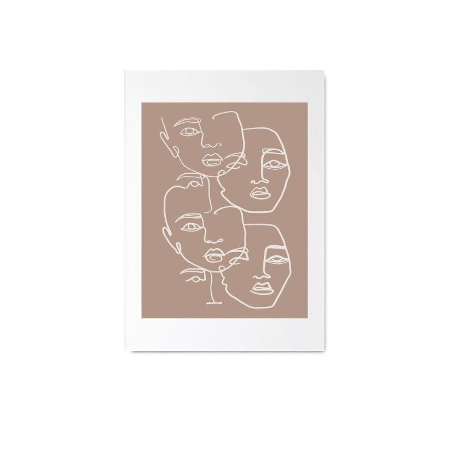 Poster faces lines and abstract shapes | without frame