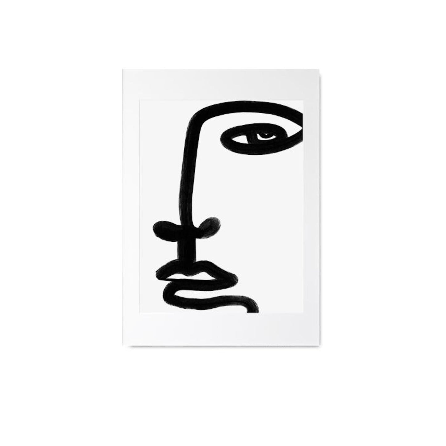 Poster faces lines and abstract shapes | without frame